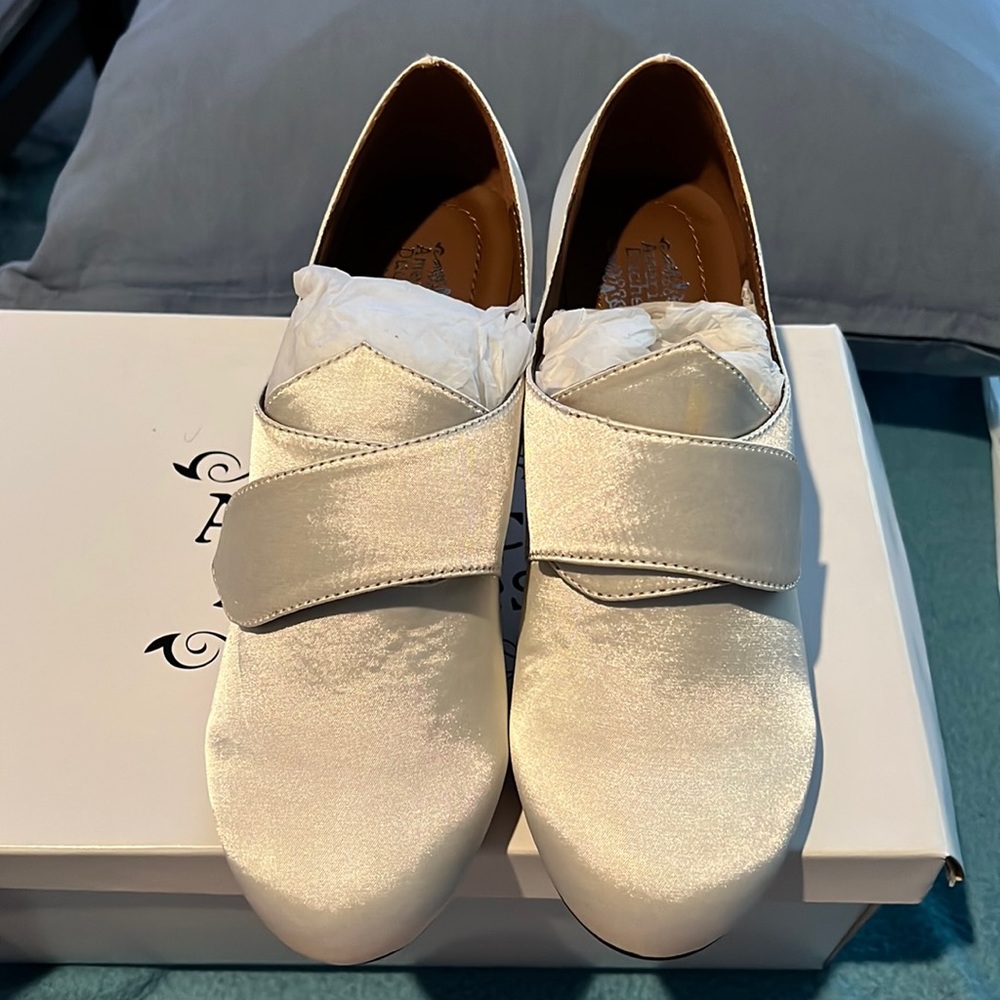 American Duchess dyeable cotton sateen shoes.